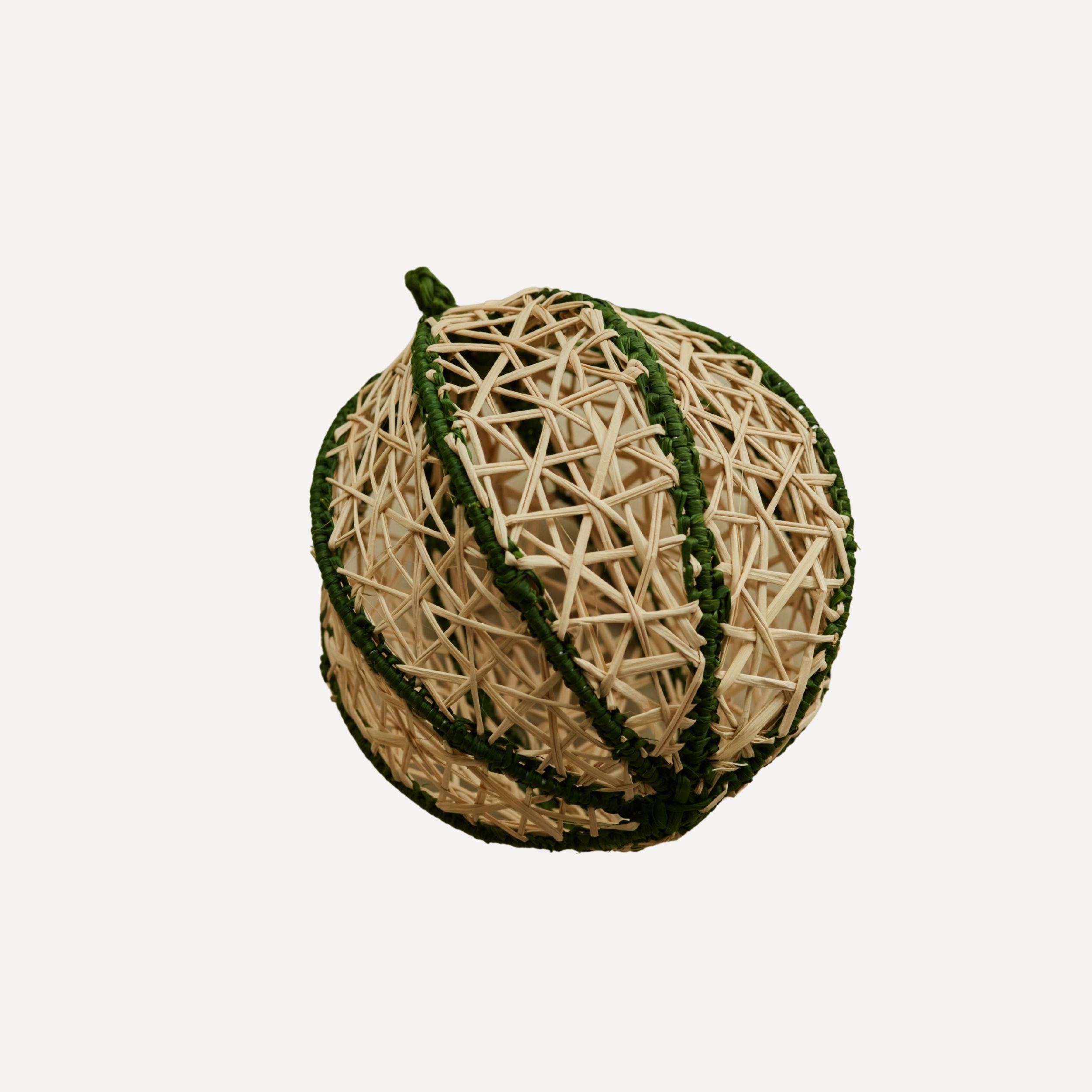 Navidad Woven Bauble - Green - Knots