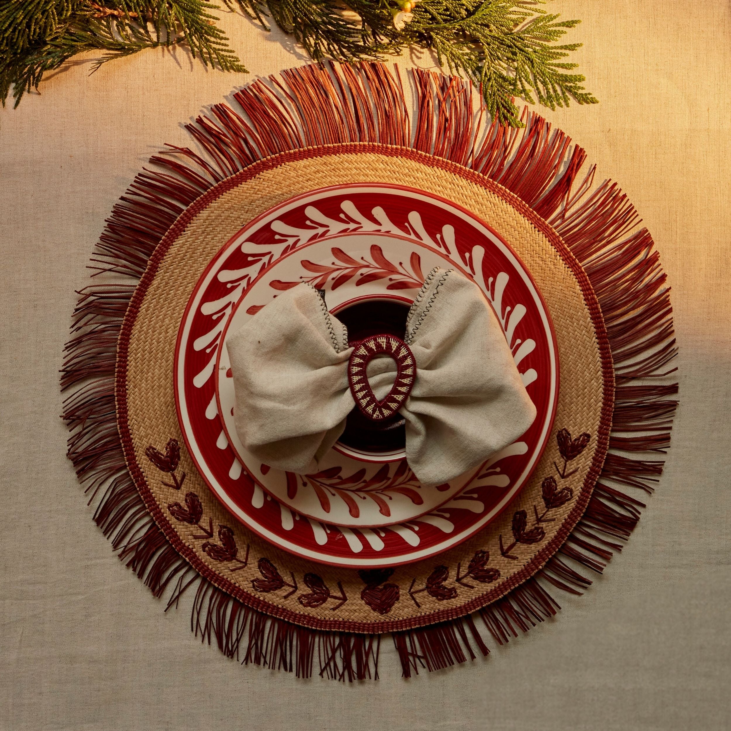 Gota Werregue Napkin Ring - Marsala (Set of 2)