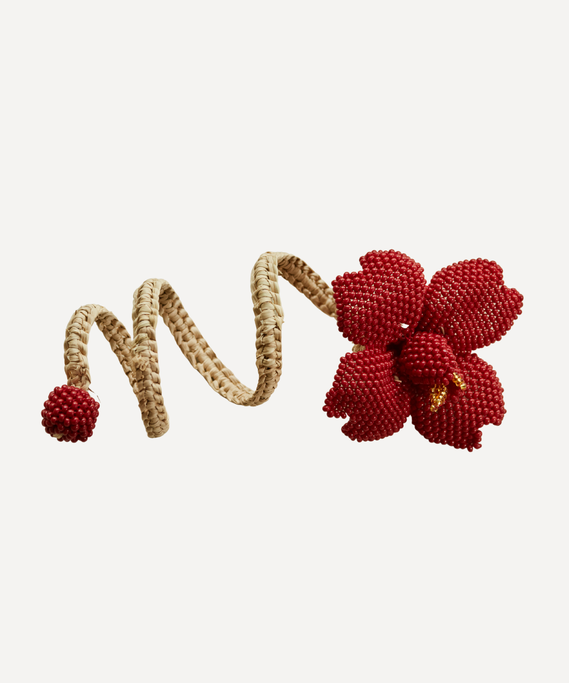 Corazon Napkin Ring Beaded Marsala
