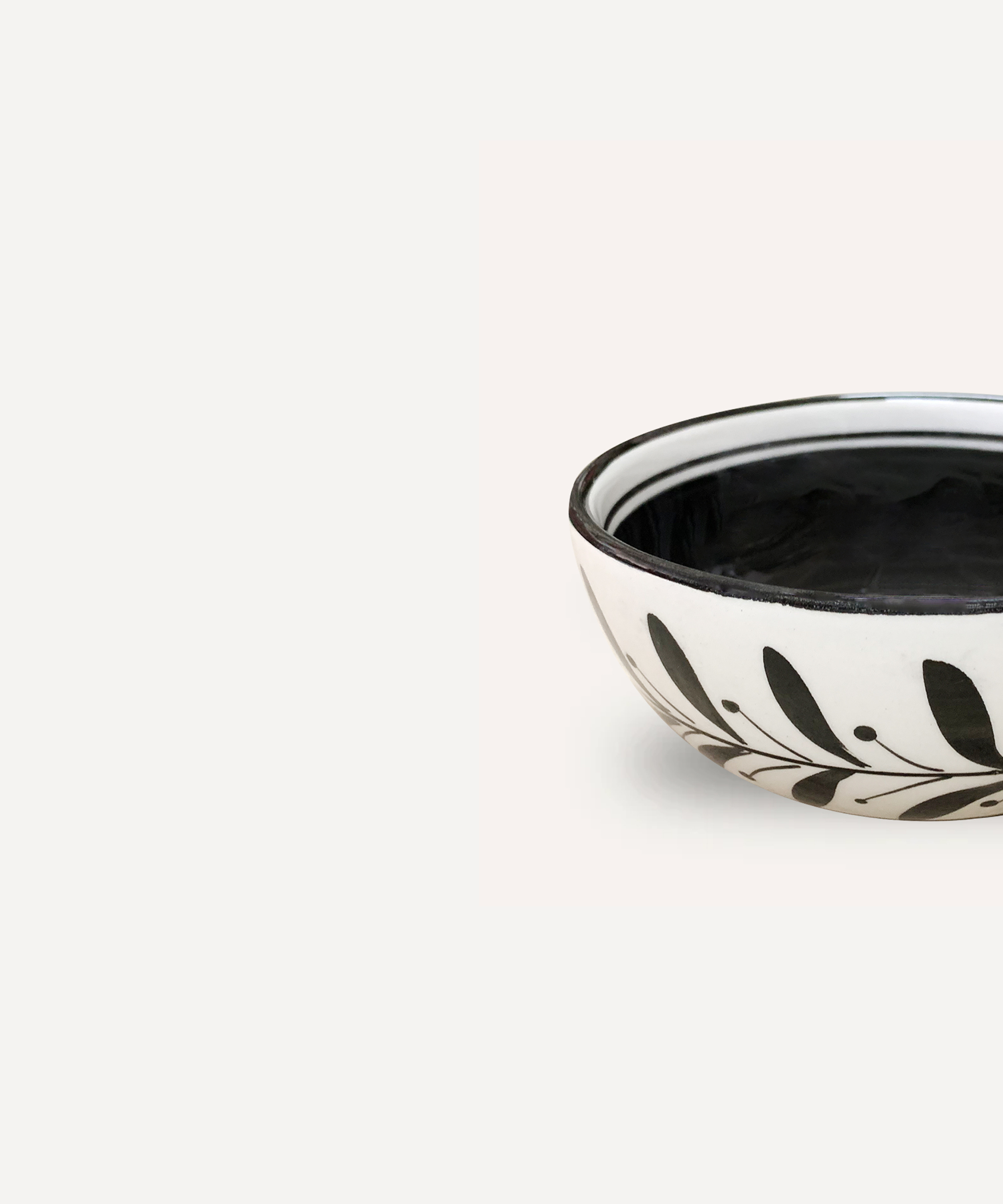 Helecho Soup Bowl, Jet Black