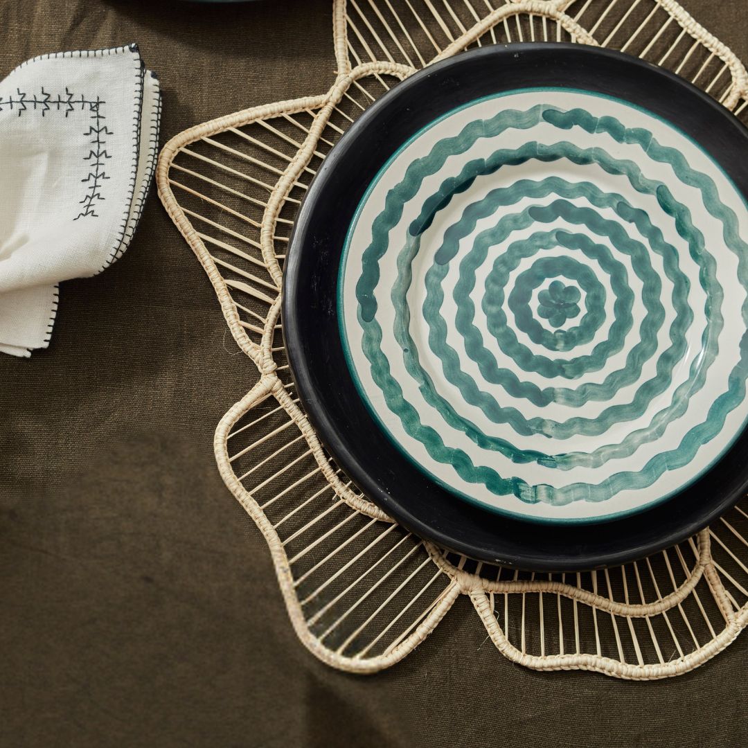 Side Plate -  Ondas - Teal