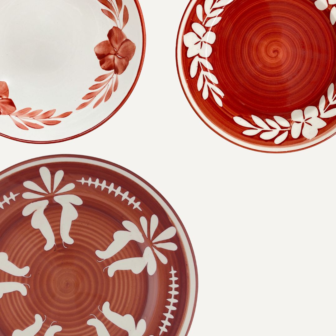 Dinner Plate -  Flor - Rust Red