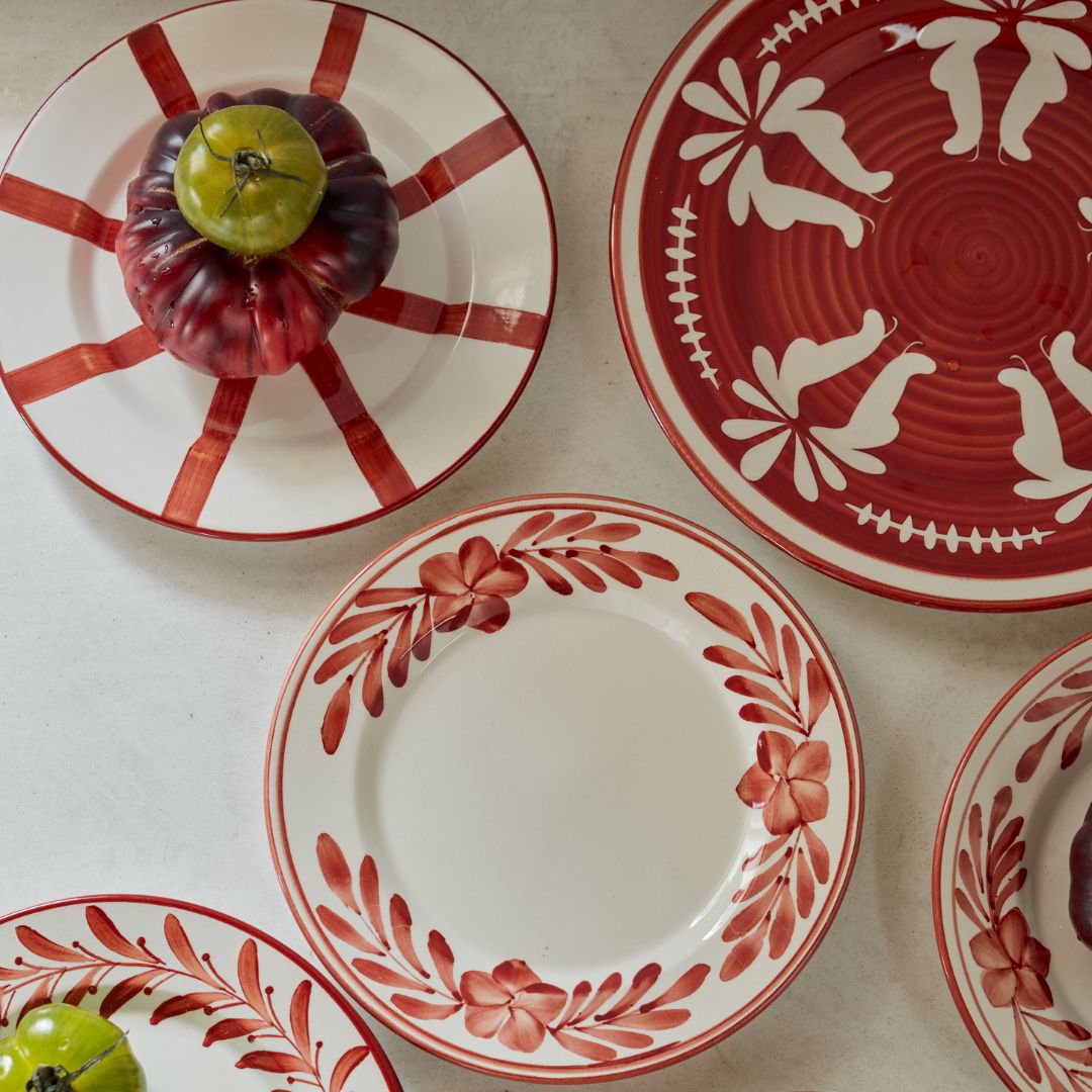 Dinner Plate -  Flor - Rust Red