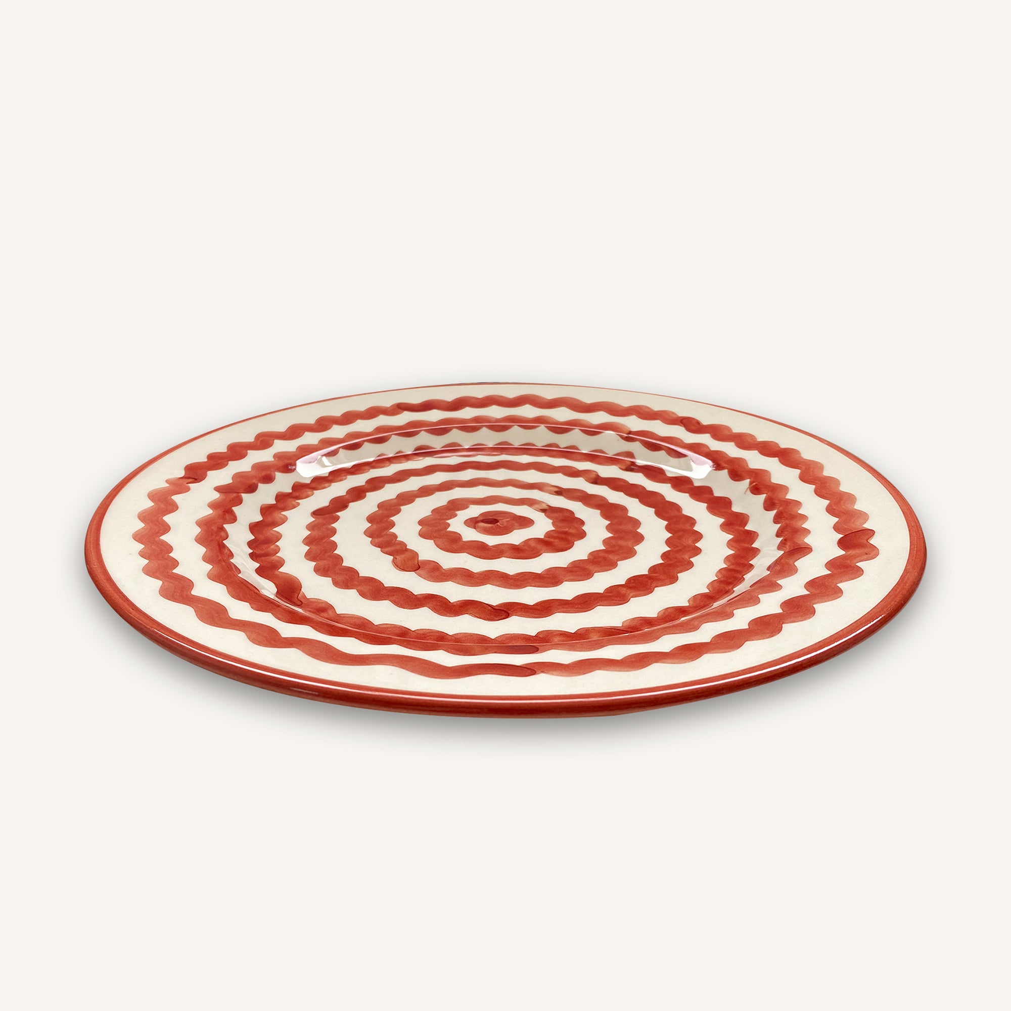 Dinner Plate -  Ondas - Rust Red