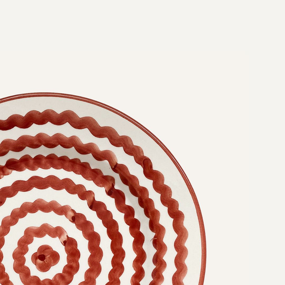 Side Plate -  Ondas - Rust Red