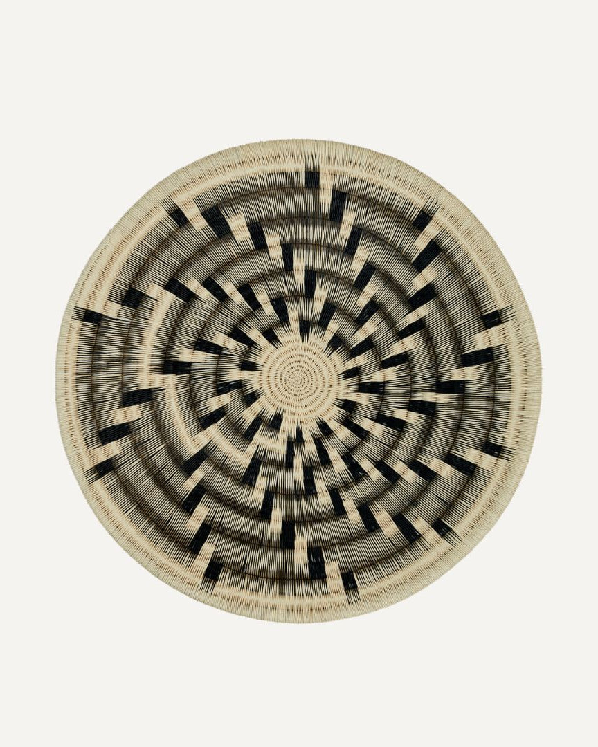 Rayos Bowl Handwoven Werregue Palm & White