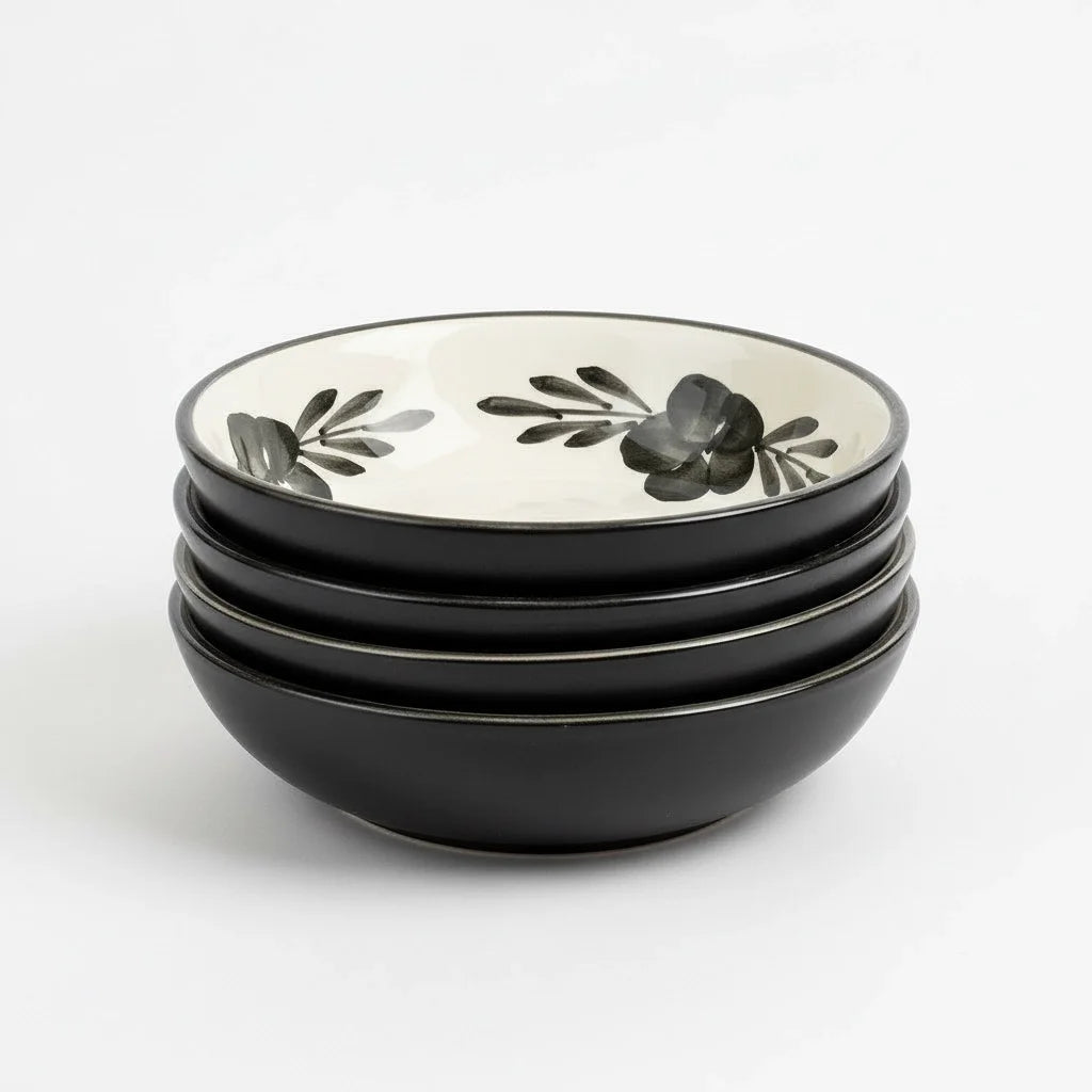 Tapas Bowl - Flor - Jet Black (Set of 4)