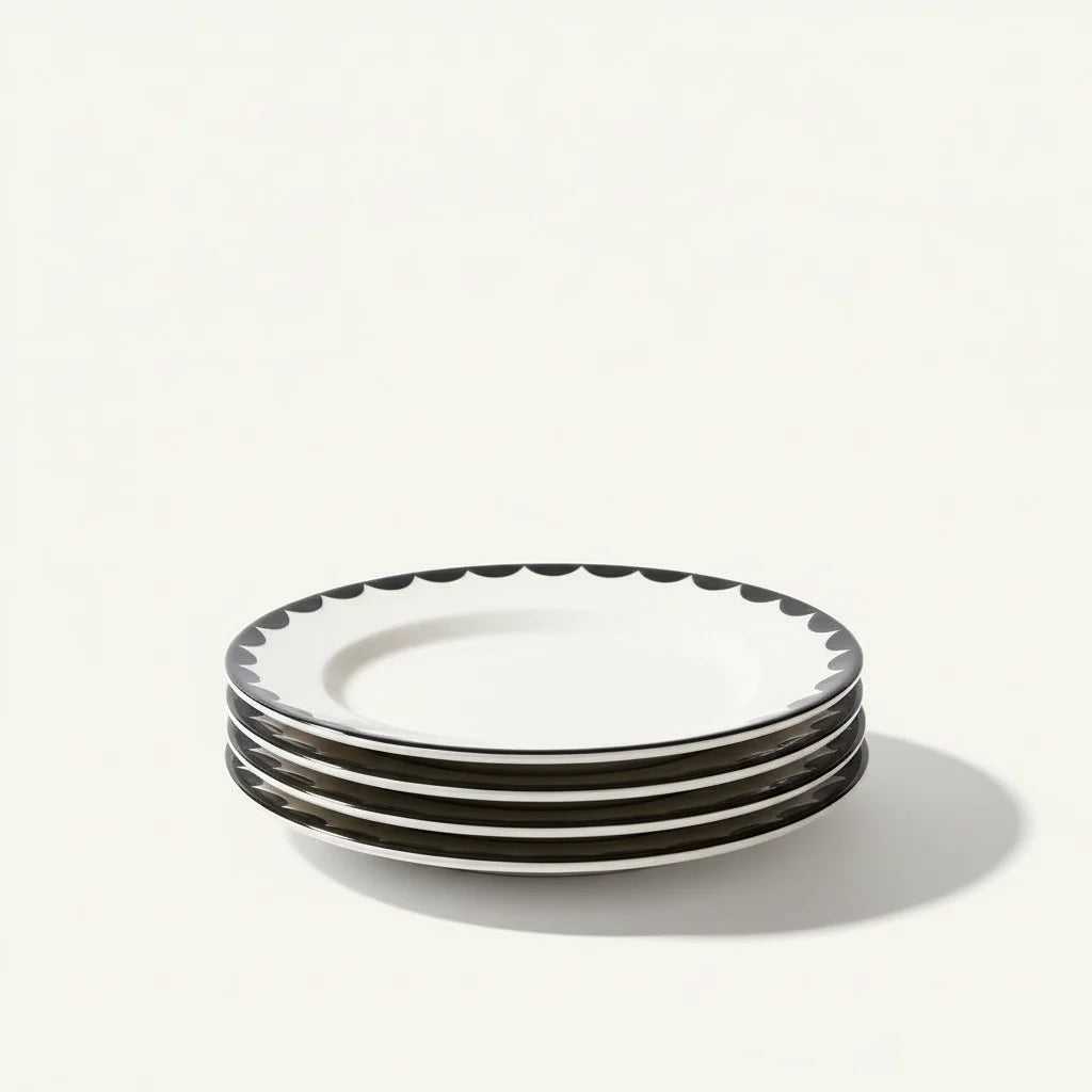 Cascos Side Plate, Jet Black (Set of 4)