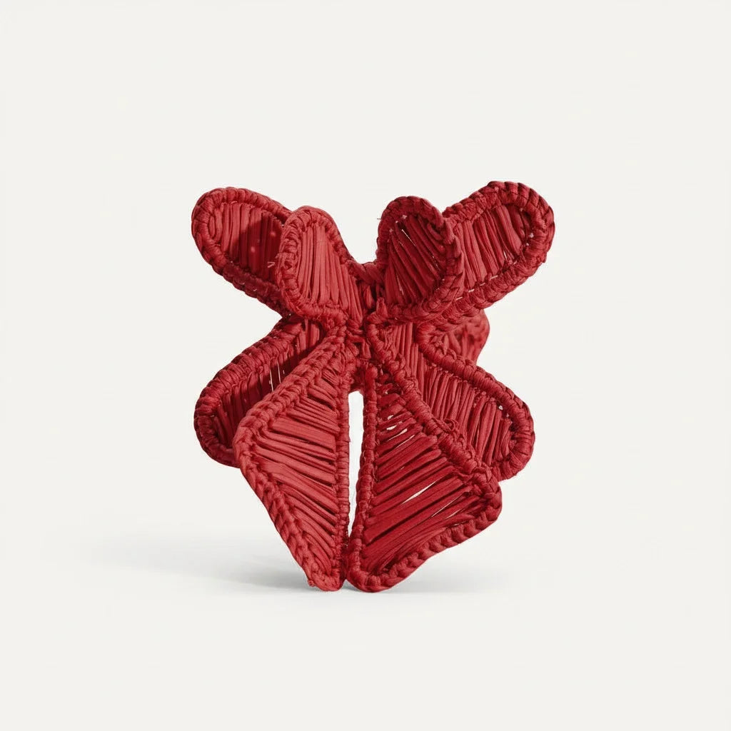 Ribbon Napkin Ring - red